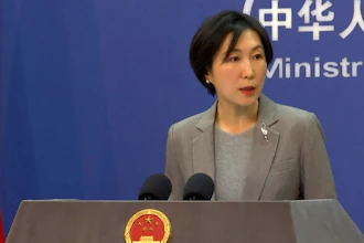 Chinese Foreign Ministry spokesperson Mao Ning speaks during a press conference at the Ministry of Foreign Affairs in Beijing, Friday, March 3, 2023.