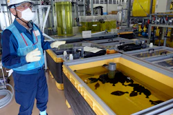 Noboru Ishizawa, a Tokyo Electric Power Company Holdings (TEPCO) official, speaks during an interview with The Associated Press at the Fukushima Daiichi nuclear power plant in Okuma town, northeastern Japan, on Feb. 22, 2023.