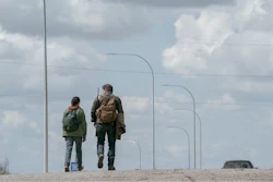 Bella Ramsey, left, and Pedro Pascal in a scene from the series 'The Last of Us.'