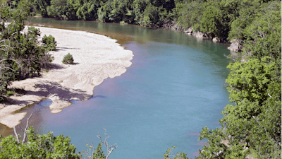 The Illinois River as seen from Goat's Bluffat the J.T. Nickel Family Nature and Wildlife Preserve in Cherokee County, Okla., July 18, 2019.