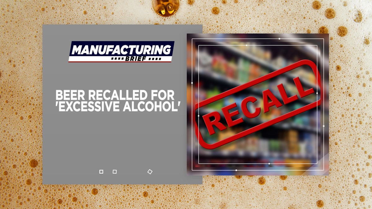 Beer Recalled for ‘Excessive Alcohol’