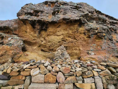 A Quechua huaca, also known as the sanctuary of the sacred rock, on the Island of the Sun in Lake Titicaca.