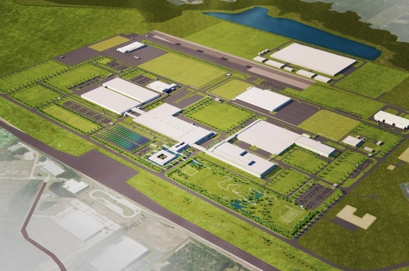 A rendering of the Hyundai Motor Group Metaplant.