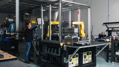 A workcell at Metro Plastics in Indiana.
