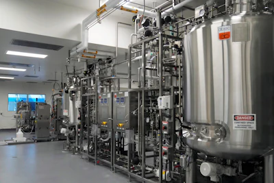 Machines are shown in the bioreactor suite at Eat Just in Alameda, Calif., Wednesday, June 14, 2023.