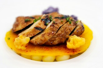 A prepared dish of Good Meat's cultivated chicken is shown at the Eat Just office in Alameda, Calif., Wednesday, June 14, 2023.