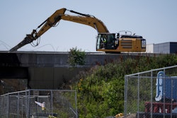 Crews continue to work the scene of a collapsed elevated section of Interstate 95, in Philadelphia, Tuesday, June 13, 2023.