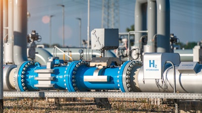 Hydrogen Renewable Energy Production Pipeline Hydrogen Gas For Clean Electricity Solar And Windturbine Facility 1404041789 2119x1419