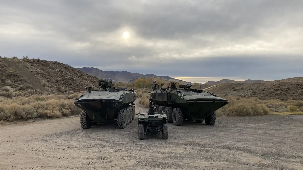 BAE Systems recently tested manned-unmanned teaming on the Amphibious Combat Vehicle C4UAS as a technology demonstration.