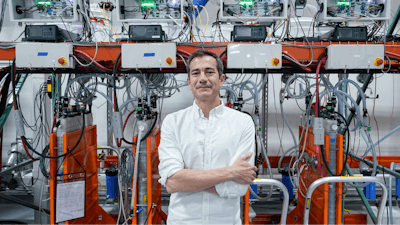 Mateo Jaramillo, CEO and co-founder of Form Energy, poses for a photograph inside the company's lab, Thursday, June 8, 2023, in Berkeley, Calif.