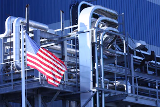 Factory With Flag