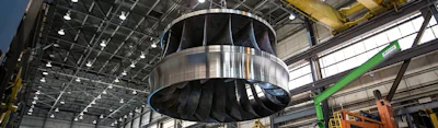 Representative hydro turbine form GE Renewable Energy.