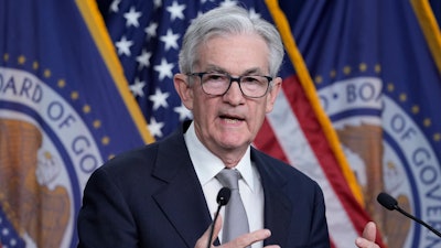 Federal Reserve Chair Jerome Powell during a news conference at the Federal Reserve in Washington, Nov. 1, 2023.
