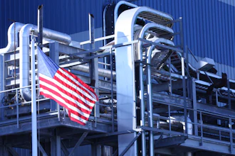 Factory With Flag
