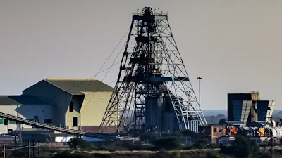 This is an undated photograph of Impala Platinum mine shaft 11, provided by Implats on Tuesday, Nov. 28, 2023, near Rustenburg, South Africa.