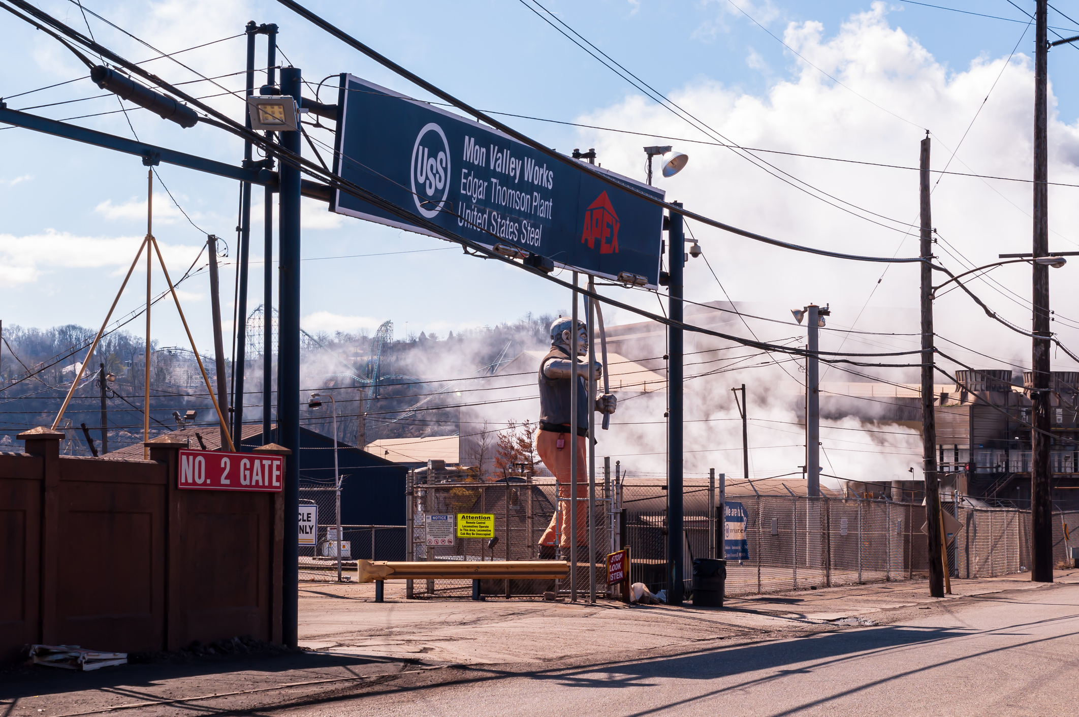 U.S. Steel's Mon Valley Works Edgar Thompson Plant, North Braddock, Pa., March 2020.
