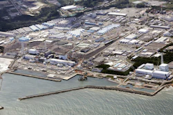 This aerial view shows the Fukushima Daiichi nuclear power plant in Fukushima, northern Japan, on Aug. 24, 2023, after its operator Tokyo Electric Power Company Holdings began releasing its first batch of treated radioactive water into the Pacific Ocean.