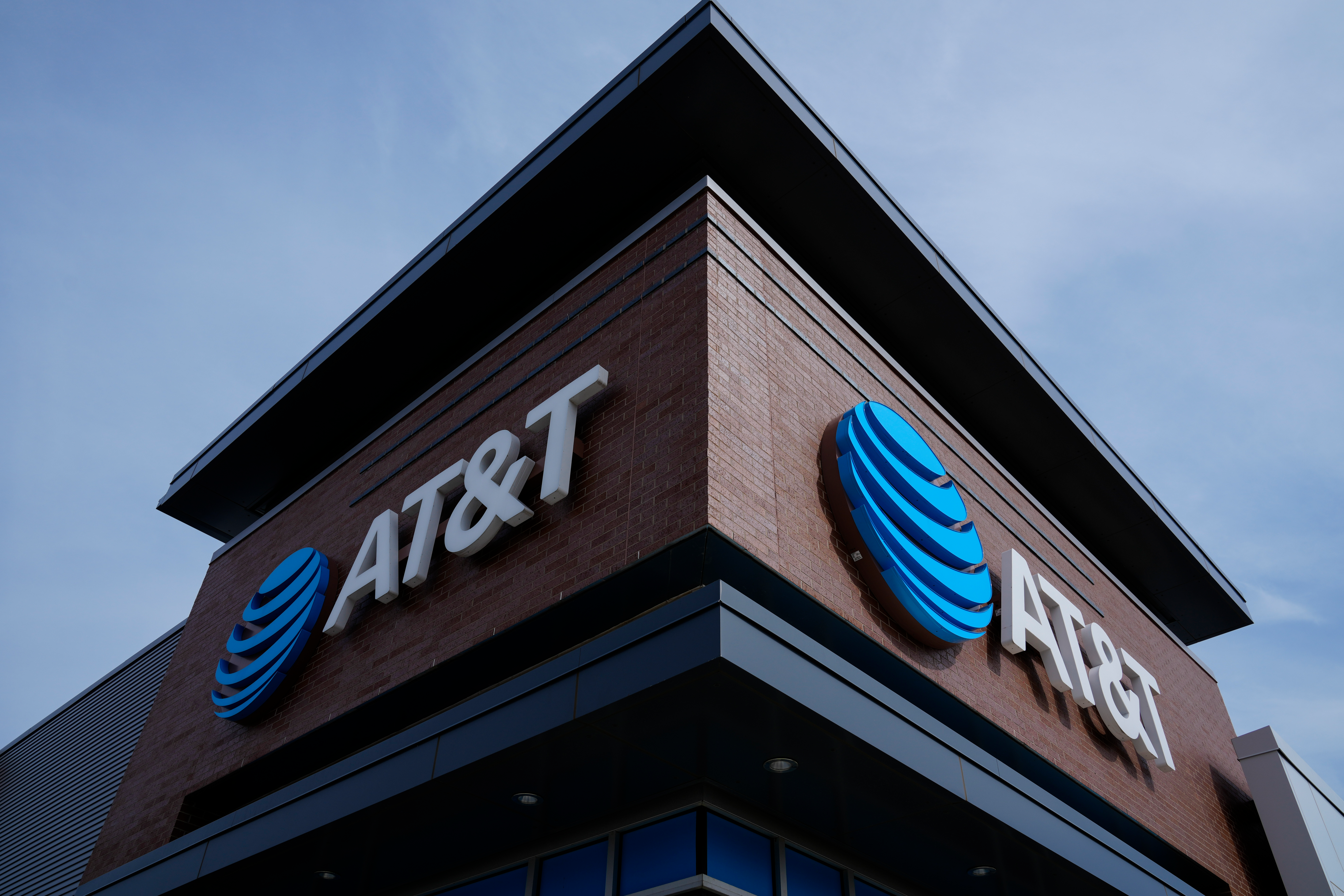 An AT&T retail location is shown in Willow Grove, Pa., Thursday, Feb. 22, 2024.