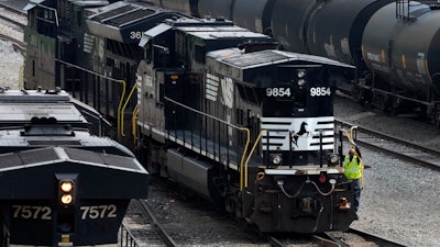 Norfolk Southern locomotives at the Conway Terminal in Conway, Pa., June 17, 2023.