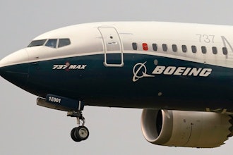A Boeing 737 Max jet prepares to land at Boeing Field following a test flight in Seattle, Sept. 30, 2020.
