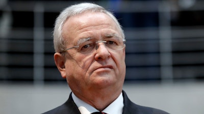 Martin Winterkorn, former CEO of the German car manufacturer 'Volkswagen', arrives for a questioning at an investigation committee of the German federal parliament in Berlin, Germany on Jan. 19, 2017.