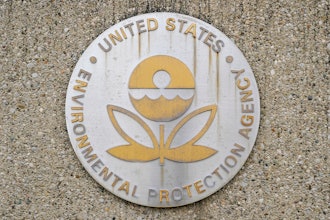 EPA sign outside the Andrew W. Breidenbach Environmental Research Center, Cincinnati, Feb. 17, 2023.