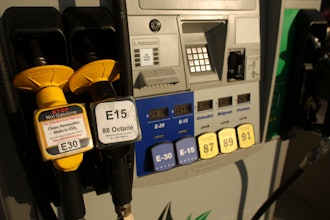 An E15 nozzle on a pump at service station in Minneapolis, Oct. 28, 2013.