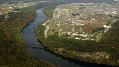 An aerial view of the Radford Army Ammunition Plant in Radford, Va.