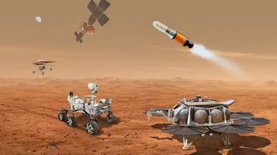 The equipment planned to help bring samples back from Mars.