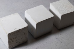 Mortar cubes rest in the product lab at Fortera's facility in San Jose, Calif., Wednesday, April 10, 2024.