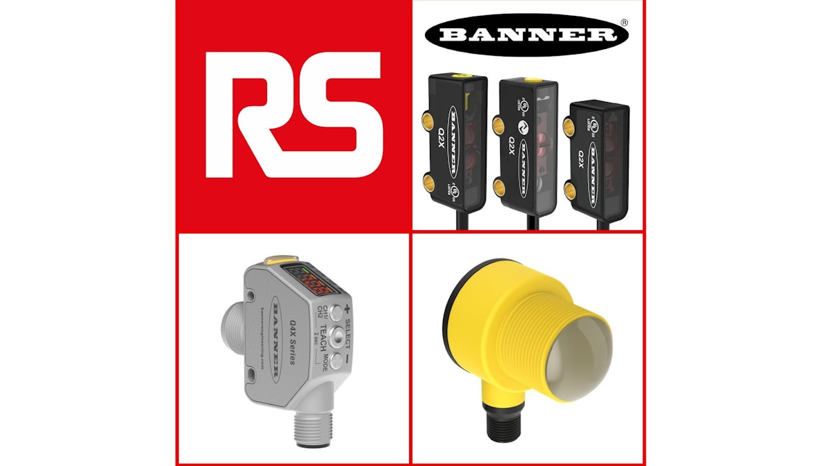 RS Offers Banner Engineering’s Portfolio of Sensor Products for Industrial Automation