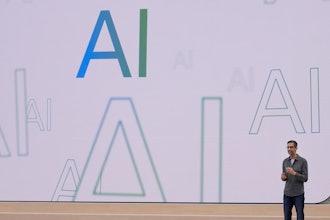 Alphabet CEO Sundar Pichai speaks at a Google I/O event in Mountain View, Calif., Tuesday, May 14, 2024.