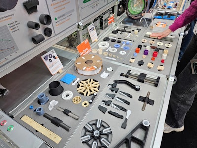 igus' 'Go Zero Lubrication' products on display at Hannover Messe 2024.