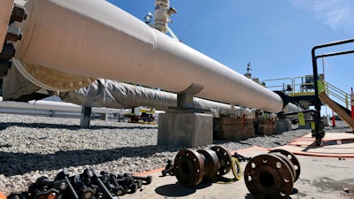 The east leg of the pipeline near St. Ignace, Mich.