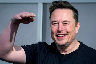 Tesla CEO Elon Musk waves as he leaves the Tesla Gigafactory for electric cars in Gruenheide near Berlin, Germany on March 13, 2024.