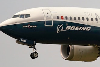 A Boeing 737 Max jet prepares to land at Boeing Field following a test flight in Seattle, Sept. 30, 2020.