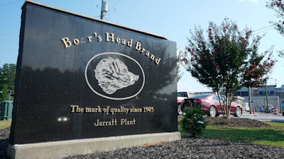 Entrance of the Boar's Head processing plant tied to a deadly food poisoning outbreak, Jarratt, Va., Aug. 29, 2024.