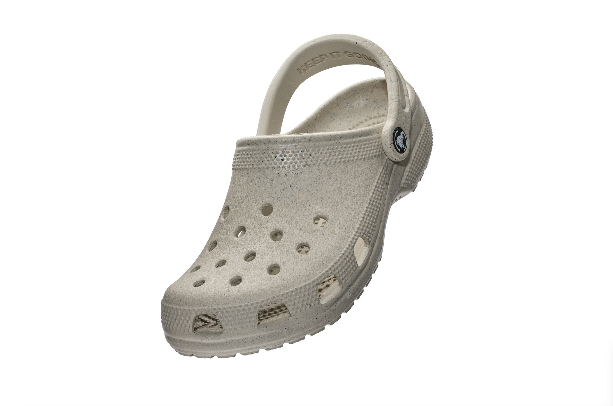 The Keep It Going Classic Clog from Crocs is made from 25% post-consumer recycled content sourced from old Crocs.