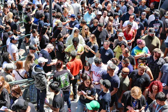 Thousands of Boeing machinists make their way to the exits to cast their vote after the 'stop work meeting' and strike sanction at T-Mobile Park in Seattle, July 17, 2024.
