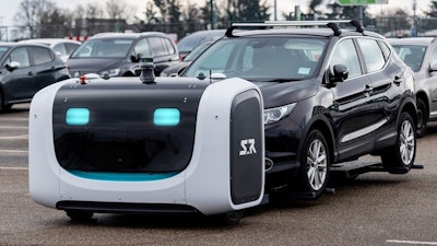 Stan, Stanley Robotics' outdoor autonomous valet parking robot, in service