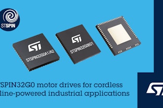 The new STSPIN32G0 series of motor drivers.