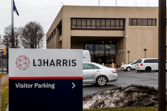 The L3Harris office building in Rochester, New York on March 3, 2020.
