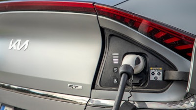 The Kia EV6 SUV under recall.
