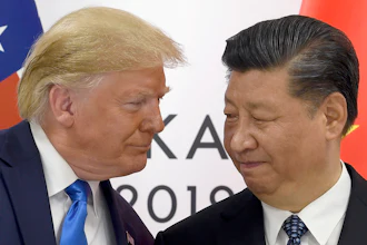 In this Saturday, June 29, 2019, file photo, U.S. President Donald Trump, left, meets with Chinese President Xi Jinping during a meeting on the sidelines of the G-20 summit in Osaka, Japan.