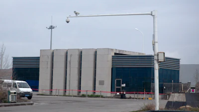 An SAIC Volkswagen plant is seen in the outskirts of Urumqi in northwestern China's Xinjiang Uyghur Autonomous Region, Thursday, April 22, 2021.