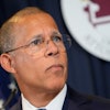 Maryland Attorney General Anthony Brown speaks during a press conference on Sept. 24, 2024, in Baltimore.