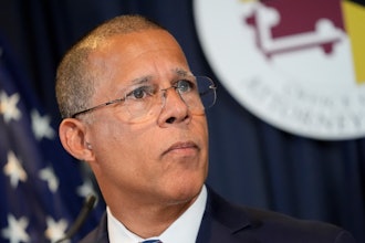 Maryland Attorney General Anthony Brown speaks during a press conference on Sept. 24, 2024, in Baltimore.