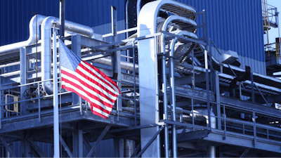 Factory With Flag