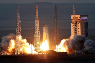 This photo released by the official website of the Iranian Defense Ministry on Friday, Dec. 6, 2024, shows the launching of Simorgh, or 'Phoenix,' rocket at Iran's Imam Khomeini Spaceport in rural Semnan province, Iran.