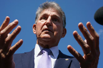 Sen. Joe Manchin, D-W.Va., speaks to reporters at the Capitol in Washington, Thursday, Sept. 30, 2021. Manchin will deliver his final speech on the floor of the Senate today, Tuesday, Dec. 3, 2024.